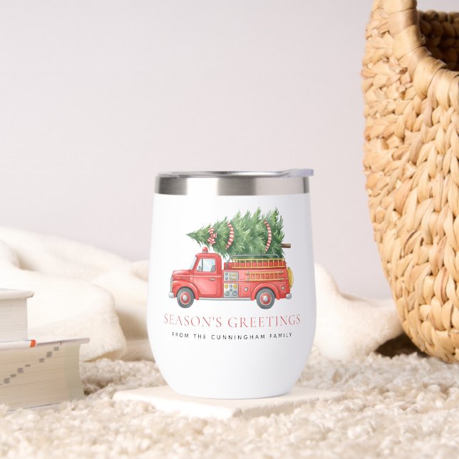 Custom Modern Firefighter Christmas Fire Truck  (Living Room)