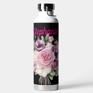Custom modern floral drink bottle