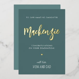 Custom Modern Foil Daughter Graduation Card