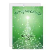 Custom Modern Foil Gold Christmas Holiday Card 