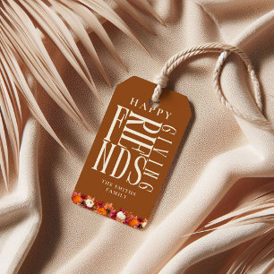 Custom Modern Friendsgiving Fall Elegant Favour  Gift Tags
