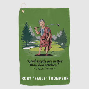 Custom Modern Funny Golfer Quote  Golf Towel
