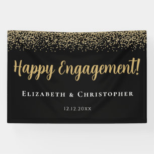 Custom Modern Gold Engagement Banner