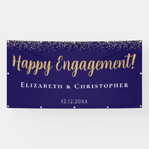 Custom Modern Gold Engagement Banner
