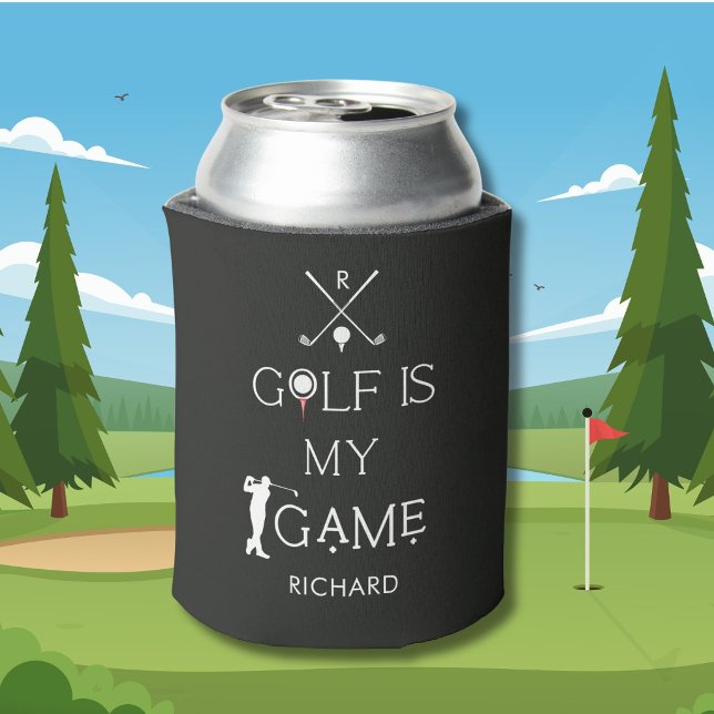 *Custom Modern Golf is My Game Personalised Can Cooler (Creator Uploaded)