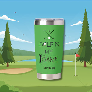 *Custom Modern Golf is My Game Personalised Insulated Tumbler