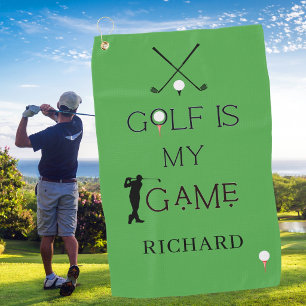 Custom Modern Golf is My Game Personalised Towel