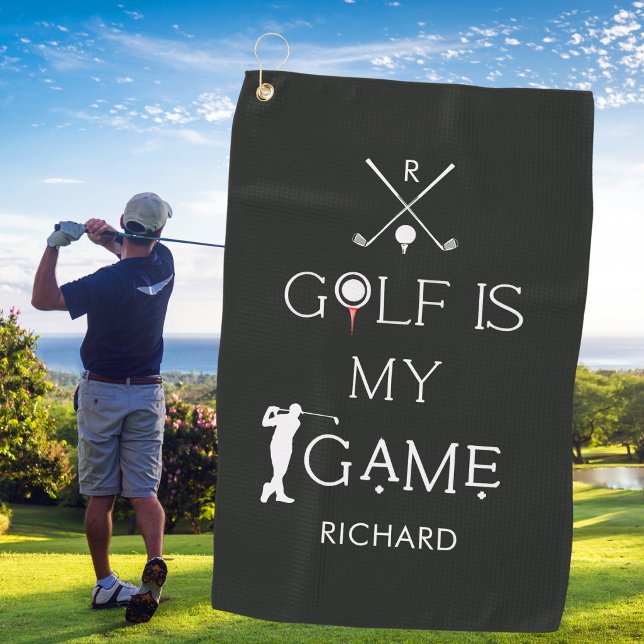 *Custom Modern Golf is My Game Personalised Towel (Creator Uploaded)