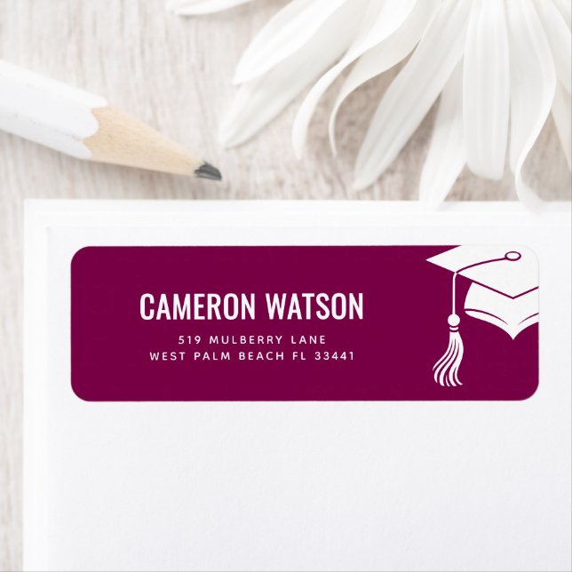 Custom Modern Grad Hat and Tassel Graduation (Insitu)