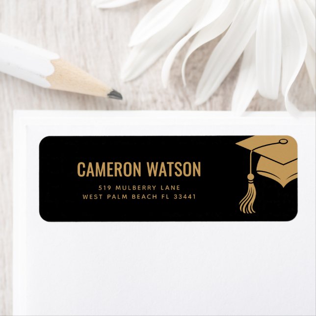 Custom Modern Grad Hat and Tassel Graduation (Insitu)