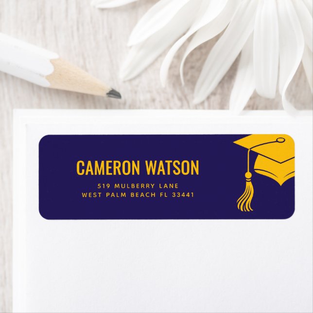 Custom Modern Grad Hat and Tassel Graduation (Insitu)