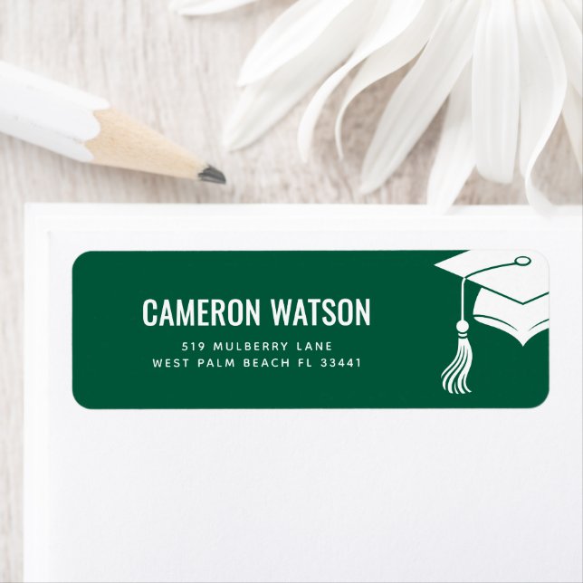 Custom Modern Grad Hat and Tassel Graduation (Insitu)