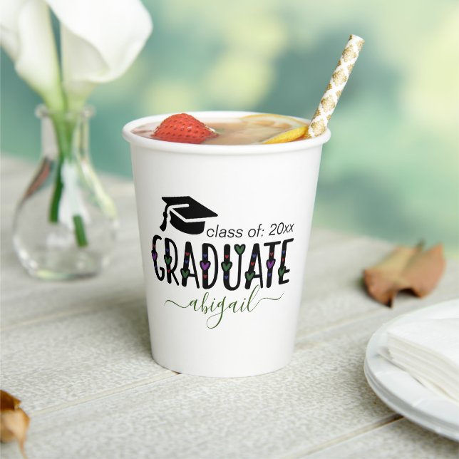Custom Modern Graduation year class of Paper Cups (Insitu)