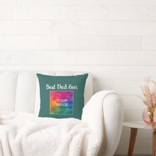 Custom Modern Hand Script Template Best Dad Ever Cushion