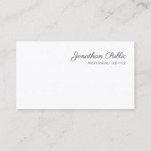 Custom Modern Handwritten Script Name Simple Business Card