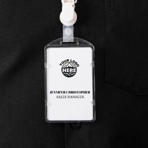 Custom Modern Id Minimalist Employee Business logo Badge