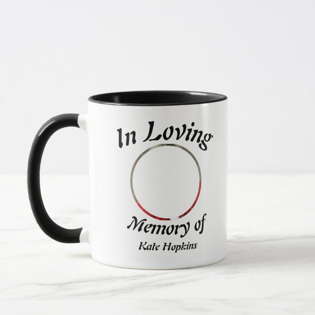 Custom Modern In Loving Memory  photo  Mug (Left)