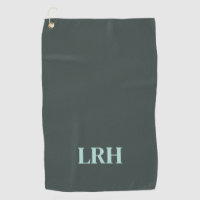 Custom Modern Initial Simple Monogram Green