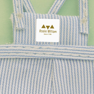 Custom Modern Iron on Clothing label