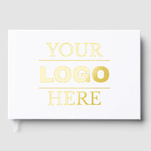 custom modern logo business branded guest book