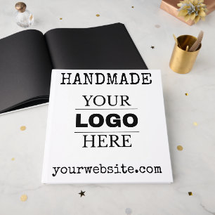 custom modern logo business branded guest book
