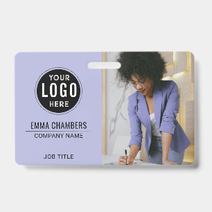 Custom Modern Logo Employee Photo Business ID Badge