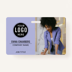 Custom Modern Logo Employee Photo Business ID Badge
