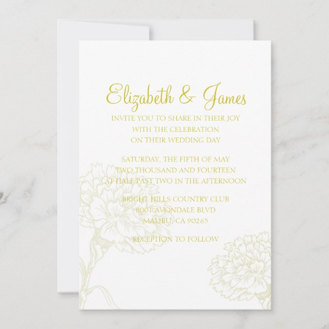 Custom Modern Luxurious Wedding Invitations (Front)