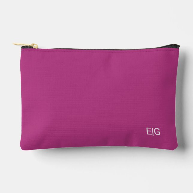 Custom Modern Magenta Minimalist Accessory Pouch (Front)
