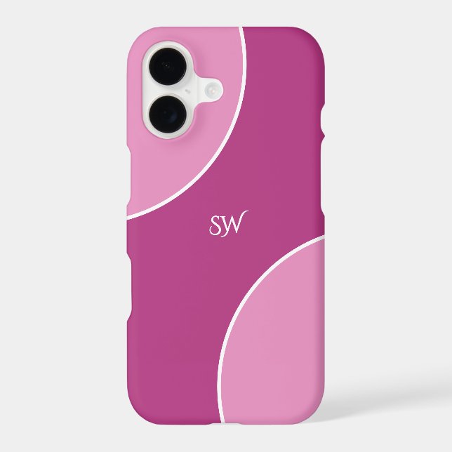 Custom Modern Magenta Pink Minimalist (Back)