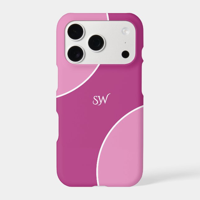 Custom Modern Magenta Pink Minimalist (Back)
