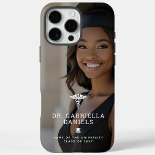 Custom Modern Medical School Doctor Graduation iPhone 16 Pro Max Case