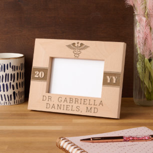 Custom Modern Medical School Doctor Graduation Etched Frames