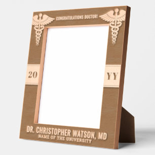 Custom Modern Medical School Doctor Graduation Etched Frames