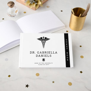 Custom Modern Medical School Doctor Graduation Guest Book
