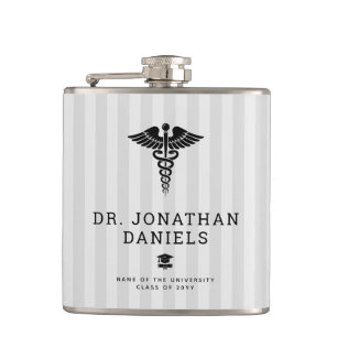Custom Modern Medical School Doctor Graduation Hip Flask