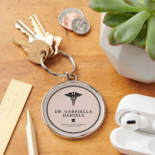 Custom Modern Medical School Doctor Graduation Key Ring