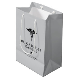 Custom Modern Medical School Doctor Graduation Medium Gift Bag