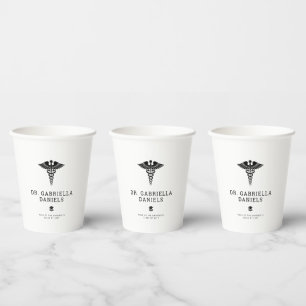 Custom Modern Medical School Doctor Graduation Paper Cups