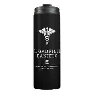 Custom Modern Medical School Doctor Graduation Thermal Tumbler