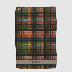 CUSTOM Modern Midcentury Madras Golf Towel