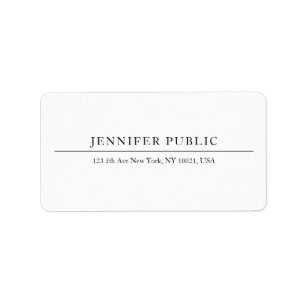 Custom Modern Minimal Elegant Professional Simple Label