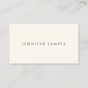 Custom Modern Minimal Template Elegant Cream Colou Business Card