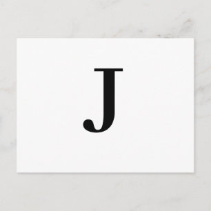 Custom Modern Minimalist Alphabet Design Postcard