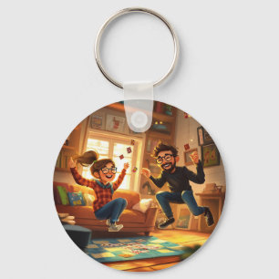 Custom Modern Minimalist Best Friends BFF Photo Key Ring