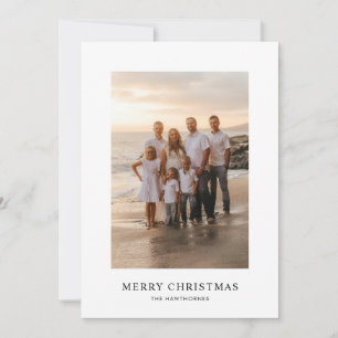 Custom Modern Minimalist Christmas Photo Holiday Card