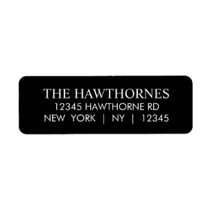 Custom Modern Minimalist Classic Return Address