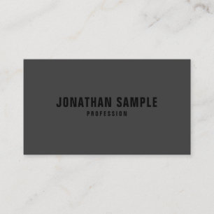 Custom Modern Minimalist Connect With Us Dark Grey Business Card