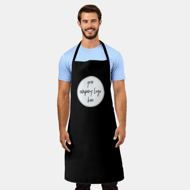 Custom Modern Minimalist Corporate Business Logo Apron (Worn)