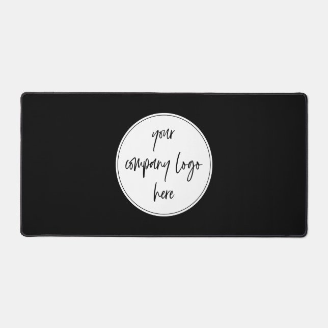 Custom Modern Minimalist Corporate Business Logo Desk Mat (Front)